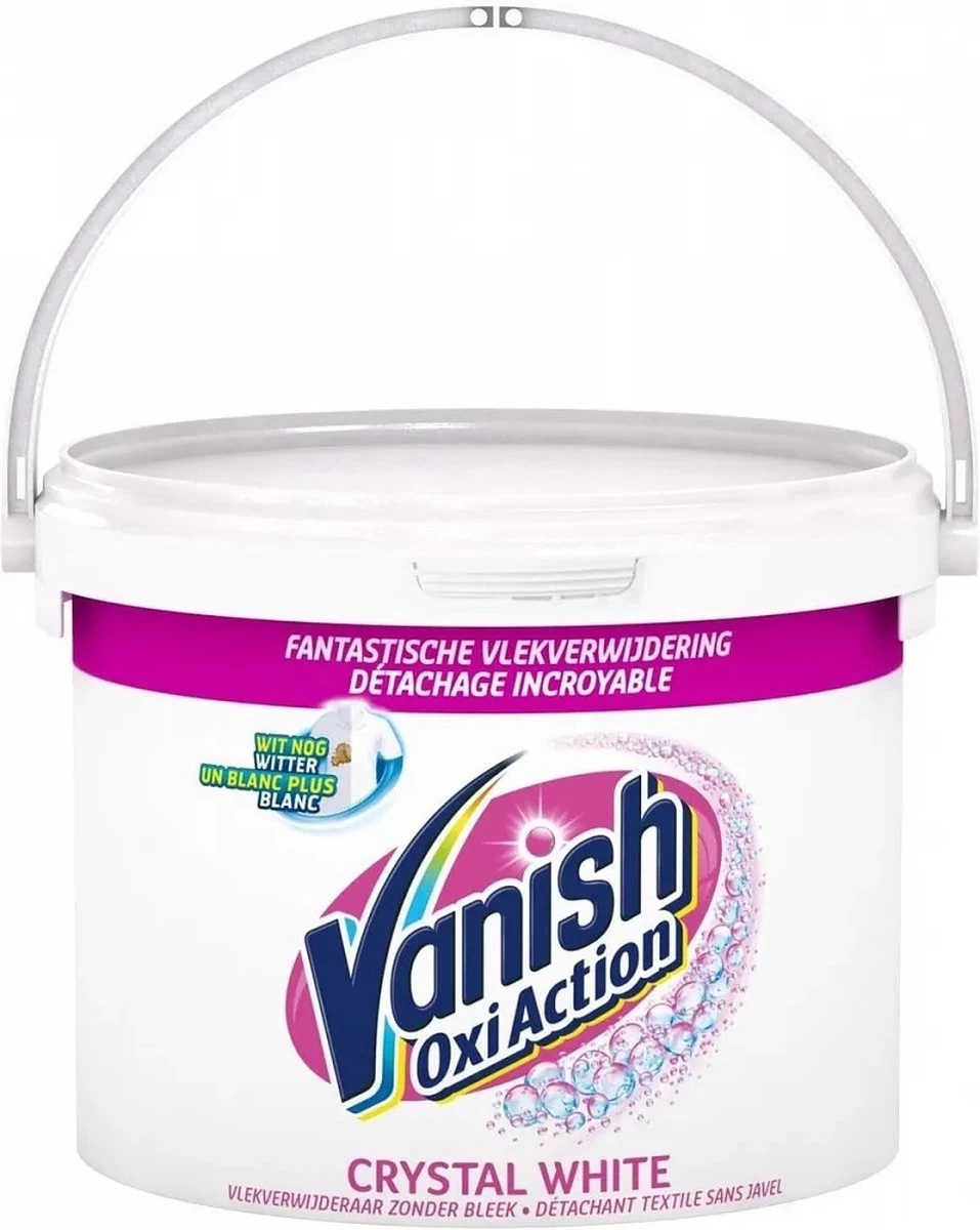 Vanish Oxi Action Crystal White Base Poeder - Voor Witte Was - 2,4 Kg - Afbeelding 8